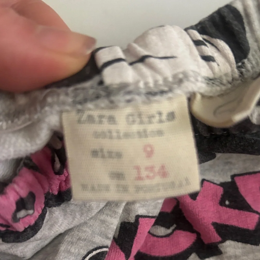 Zara Gray and Pink All Over Mickey Mouse Kids Leggings